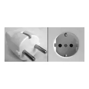 A Type F plug, photographed