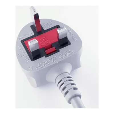 A Type G plug, photographed